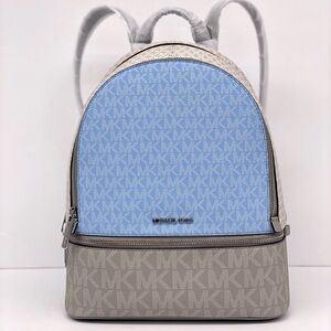 Michael Kors Light Blue and Beige Women's Backpack